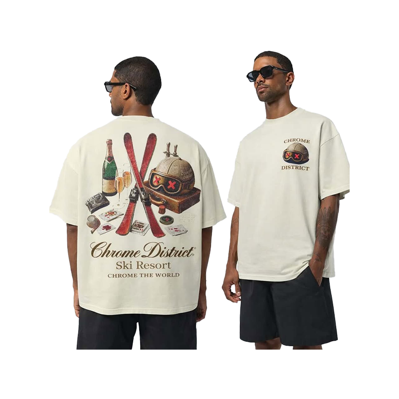 SKI RESORT OVERSIZED CROPPED TEE