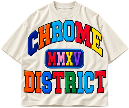 Chrome District Varsity Tee